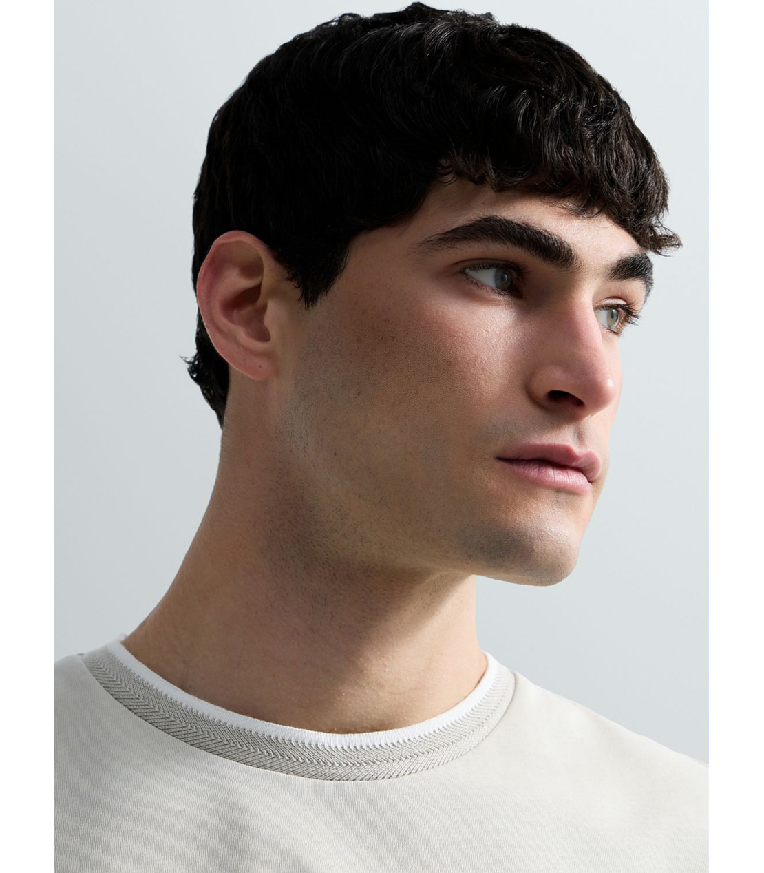 ヘビーコットンジャージートリムTシャツ 詳細画像 ライトベージュ 7